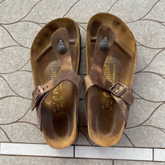 Birkenstock Papillio metallic sandal EUC size 38 - Picture 6 of 6